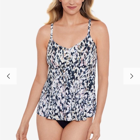 Brand new with tag ShapeSolver Tankini Top Leopard Size 16 - Picture 1 of 4